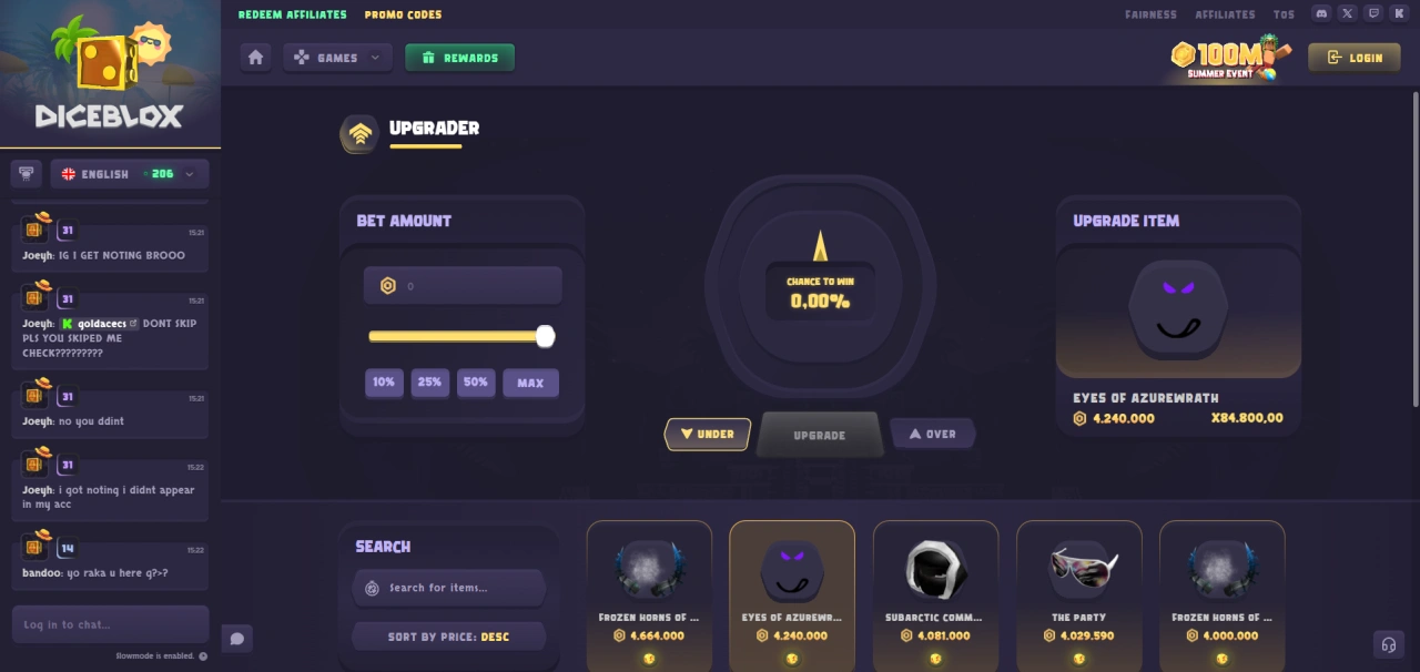 Diceblox upgrader